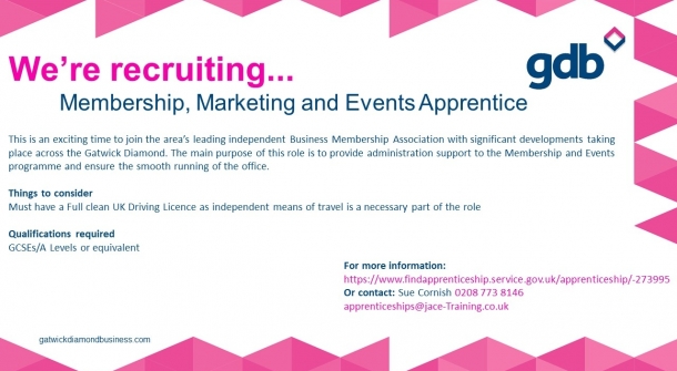 We're recruiting our next Apprentice! | gdb | Gatwick ...