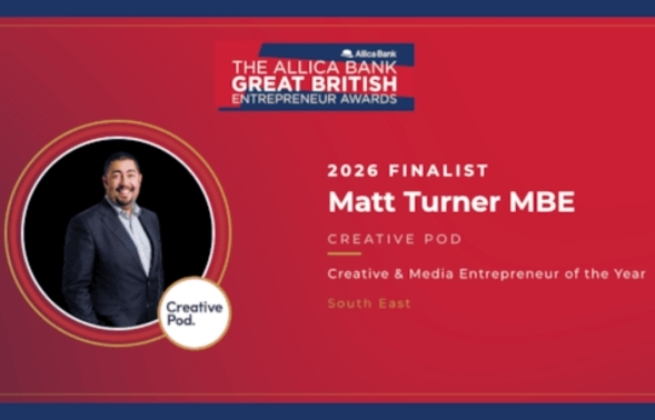 Matt Turner MBE, Founder of Creative Pod, has been named a finalist in the 2026 Allica Bank Great British Entrepreneur Awards